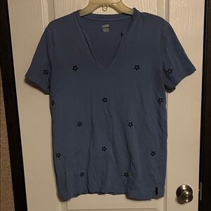 PINK Victoria's Secret Blue Star Short Sleeve Tee
